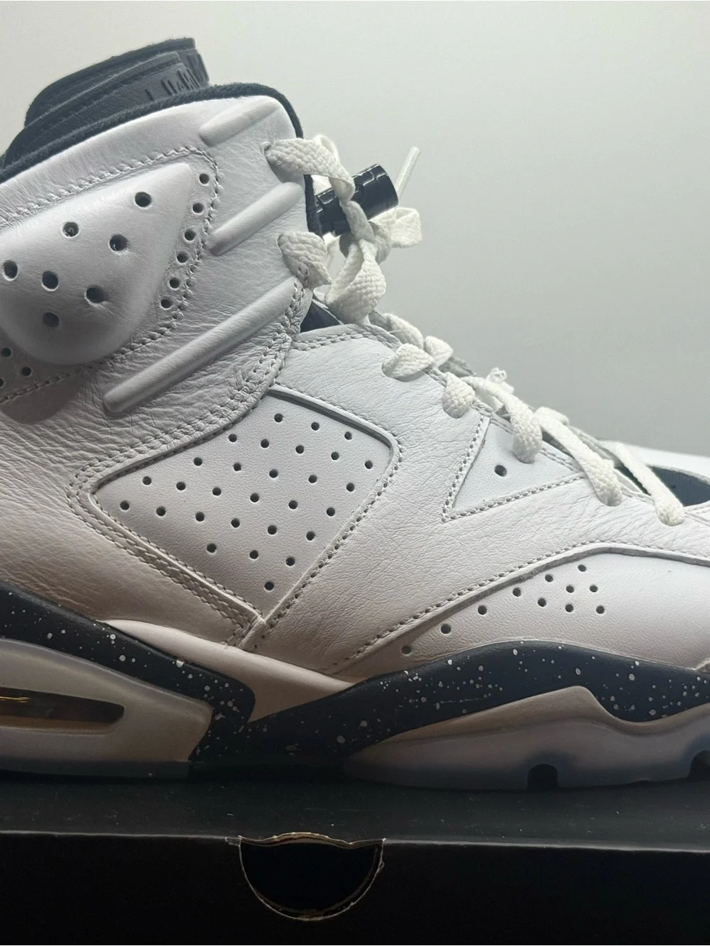 Jordan White and Black High-Top Sneakers   Reverse Oreos